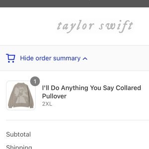 I’ll do anything you say collared pullover Taylor swift